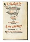LEFÈVRE, JEAN. Le Respit de la Mort. 1533